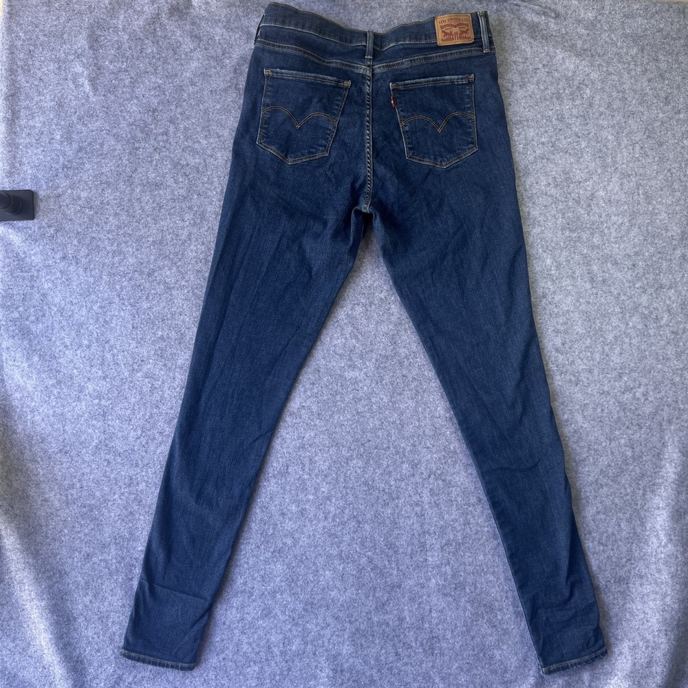 Levi's 720 High Rise Super Skinny Jeans 32 Blue Stretch Denim